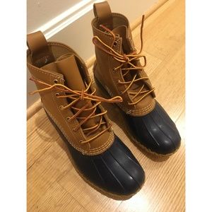 L.L. Bean duck boots navy 8 W